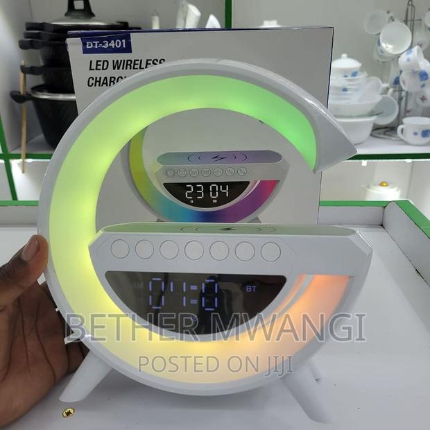 White Smart Night Light Wireless Bluetoothspeaker With Alarm - thumbnail 4