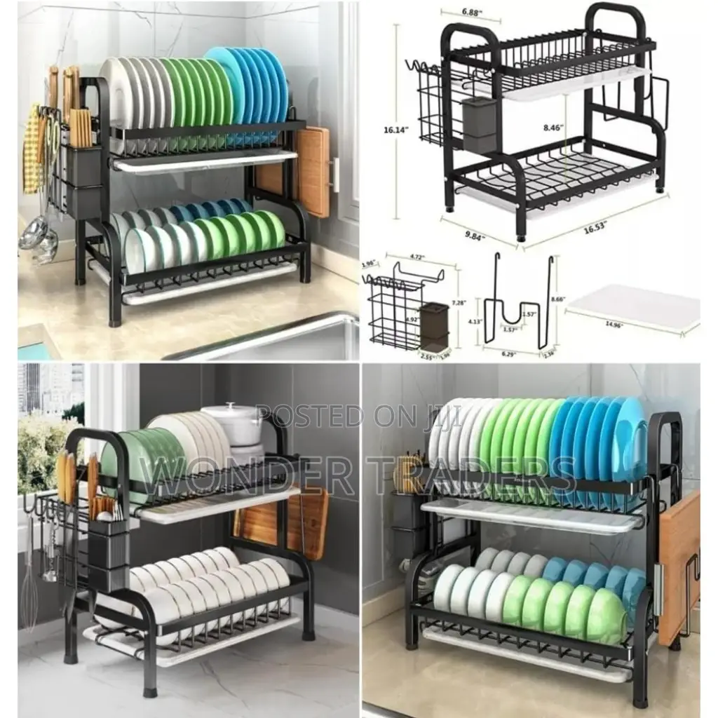 2 Layer Dish Rack Advanced Black (Big