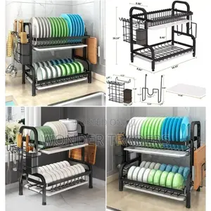 2 Layer Dish Rack Advanced Black (Big