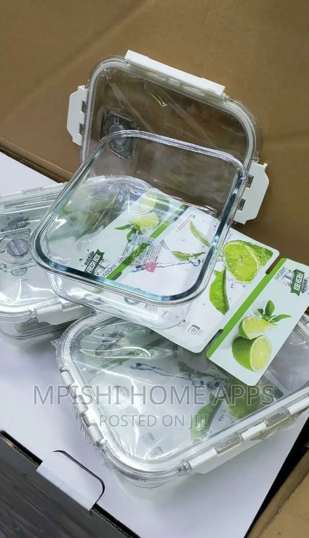 Glass Snack/ Food Box With Airtight Lid