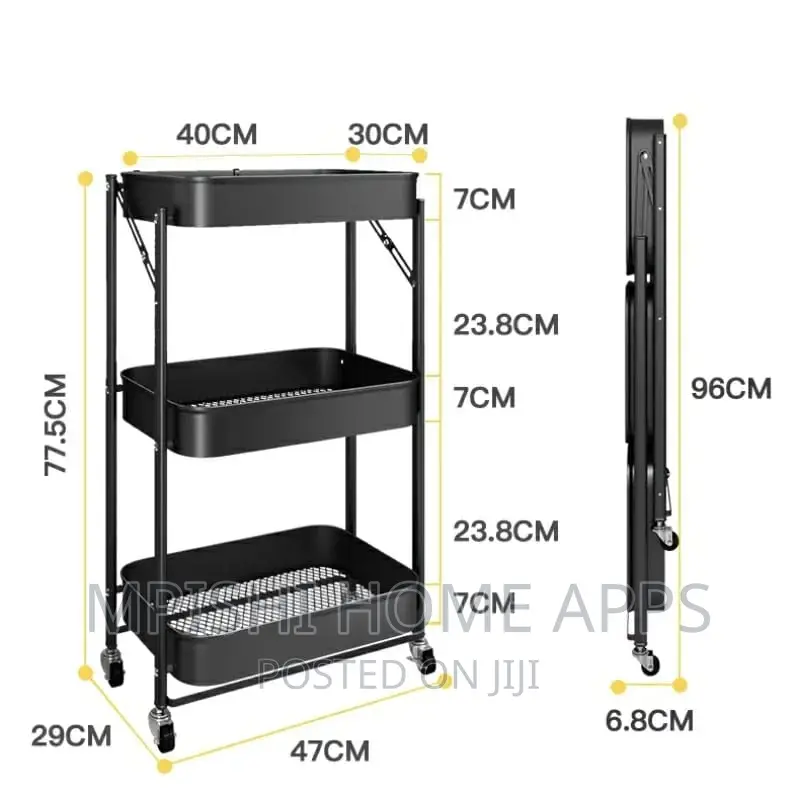 3 Tier Multifunction Storage Trolley
