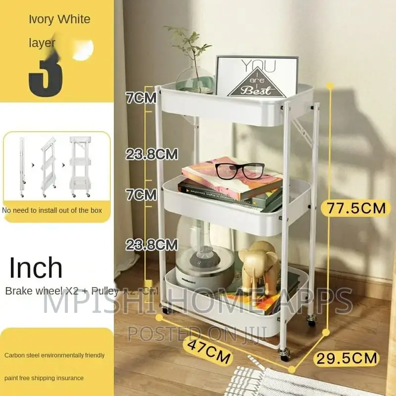 3 Tier Multifunction Storage Trolley