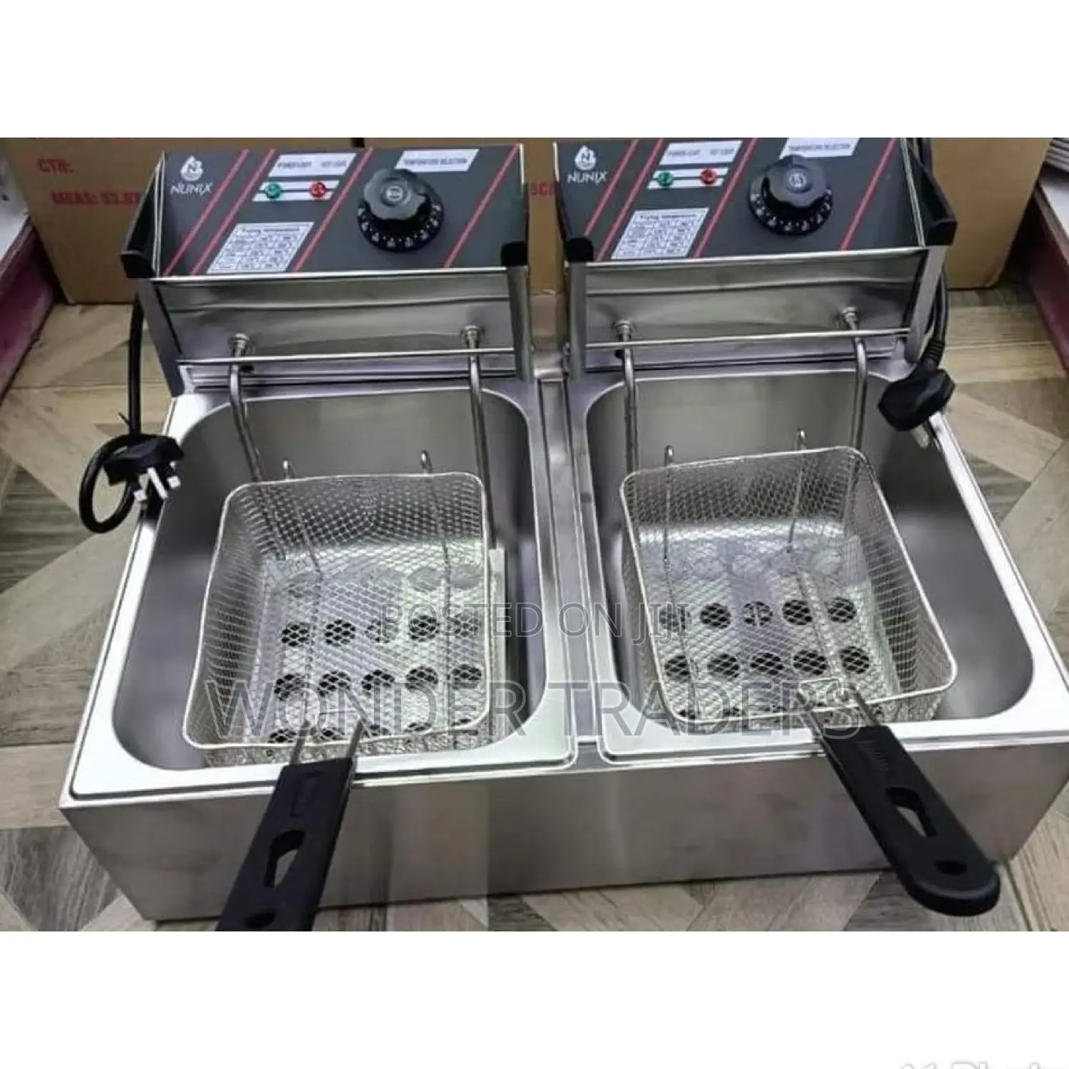 12ltrs Nunix Double Deep Fryer.