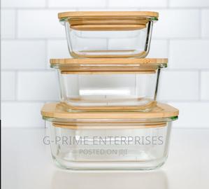 3pcs Glass Bowl Storage Container - thumbnail 2