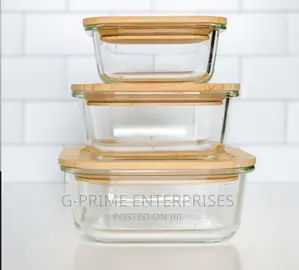 3pcs Glass Bowl Storage Container