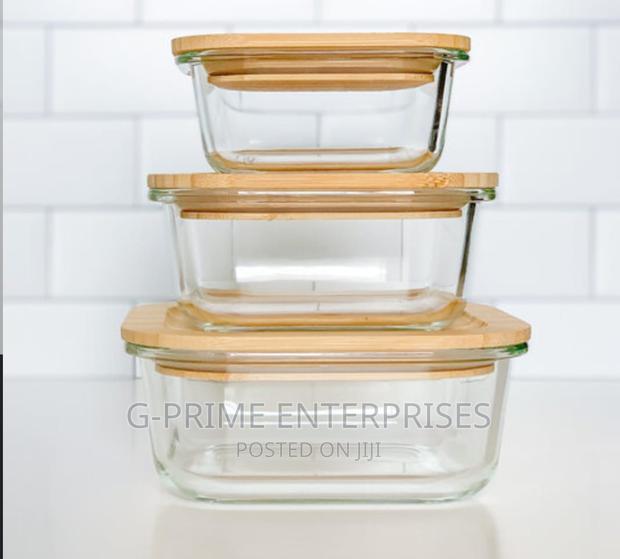 3pcs Glass Bowl Storage Container - main view