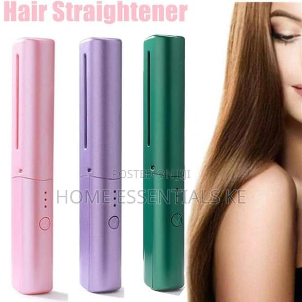 Wireless Hair Straightener Comb Rechargeable Purple, Green - thumbnail 2