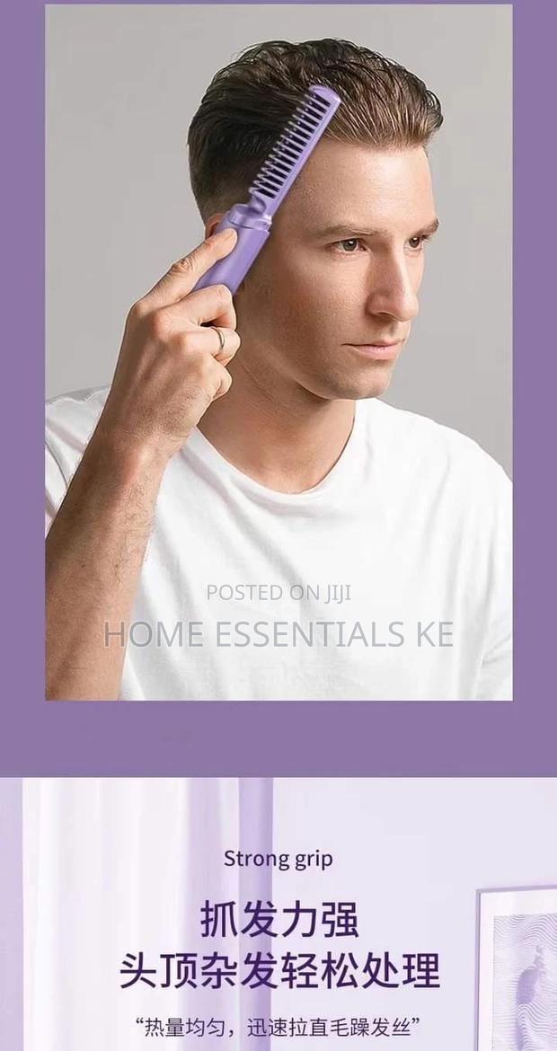 Wireless Hair Straightener Comb Rechargeable Purple, Green - thumbnail 6