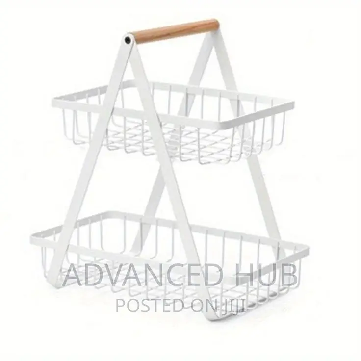 2 Tier Metallic Fruit Rack
