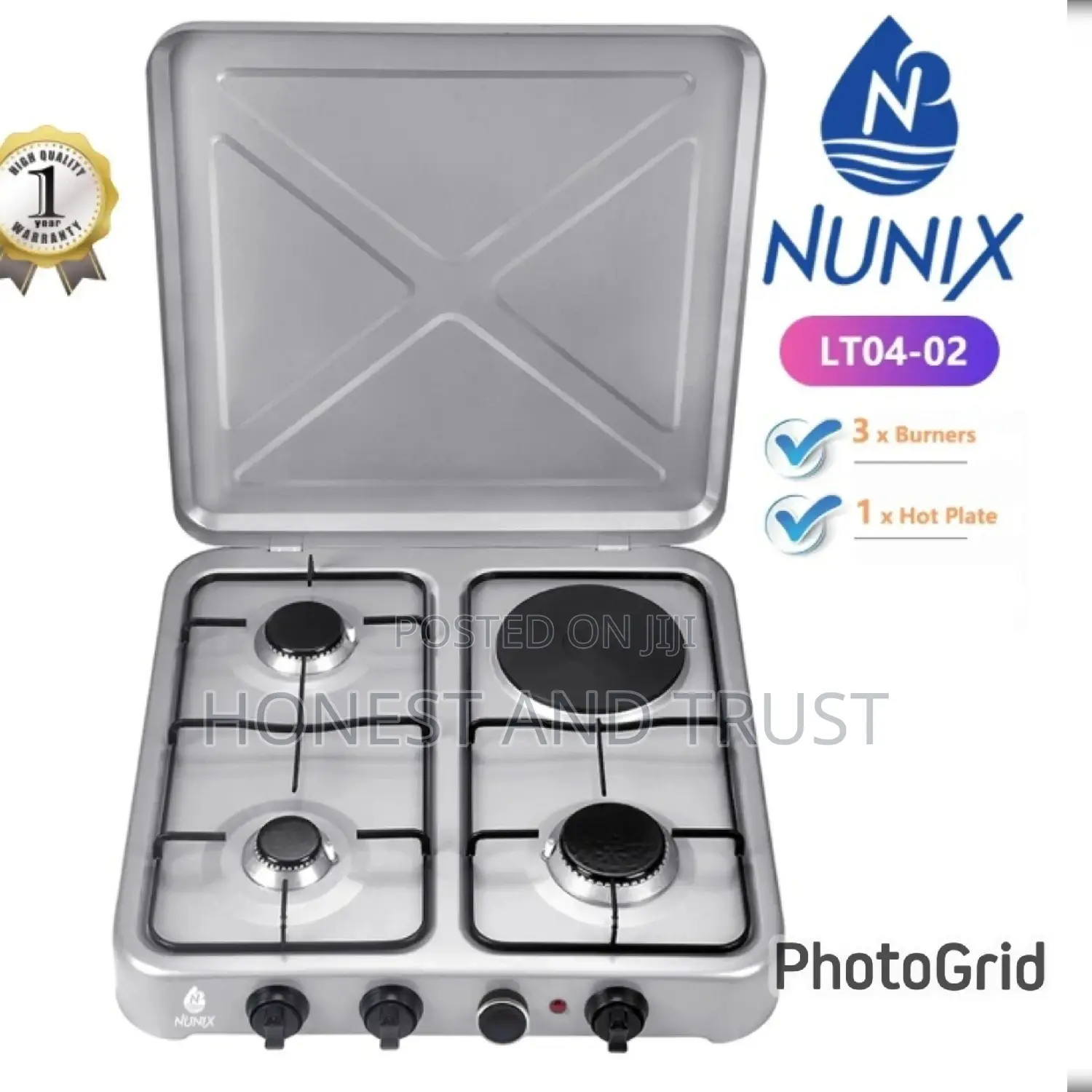 3 Burner +Hot Plate Automatic Cooker