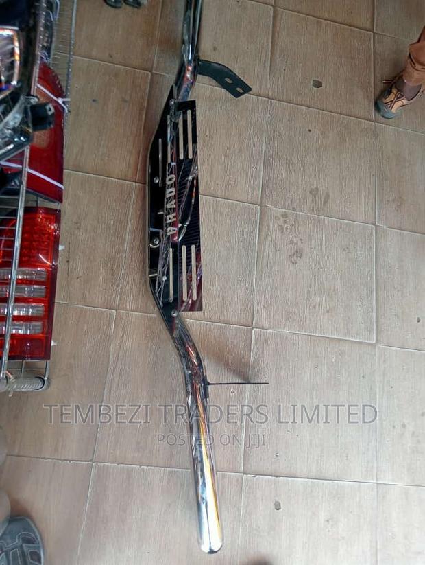 Original Chrome Rear Guard Bullbar Prado