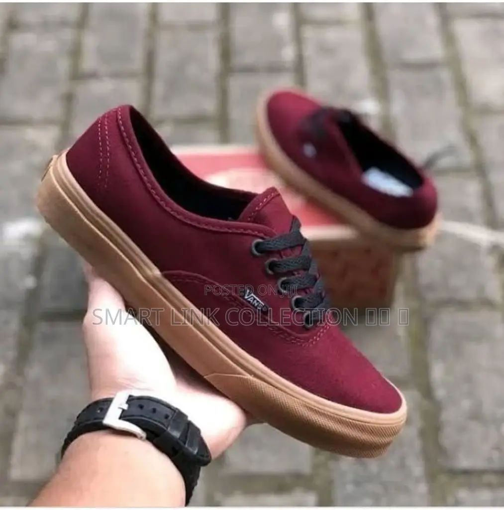 Maroon Vans Shoe