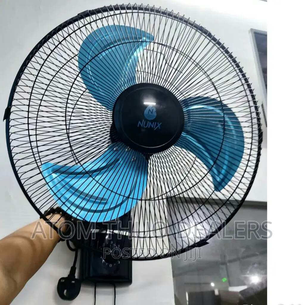 Black Nunix Wall Fan 18"Steel Blades