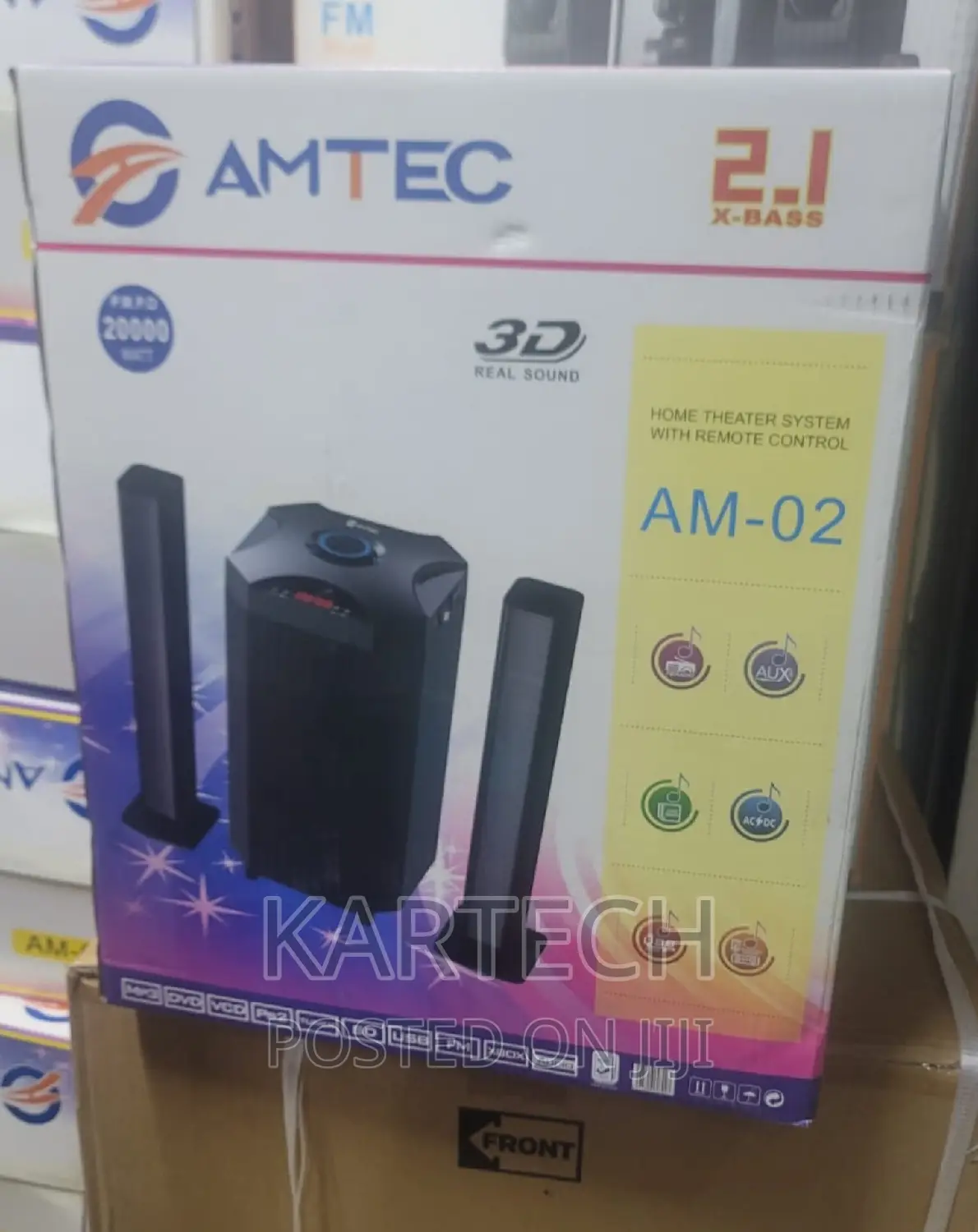 .Amtec AM- 02 2.1CH Multimedia Speaker BT/USB/SD/FM- Black