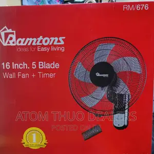 Ramtons 16" Wall Fan With Remote Timer RM/676