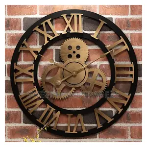 3D Retro Gear Vintage Wall Clocks