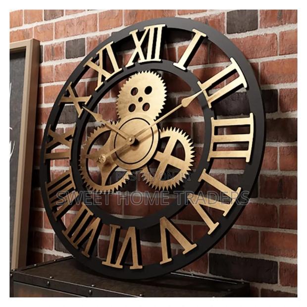 3D Retro Gear Vintage Wall Clocks  - main view