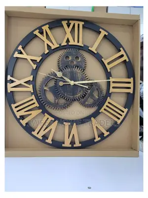 3D Retro Gear Vintage Wall Clocks 