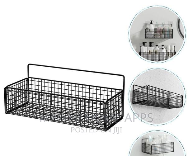 Metallic Rectangular Bathroom Shelf