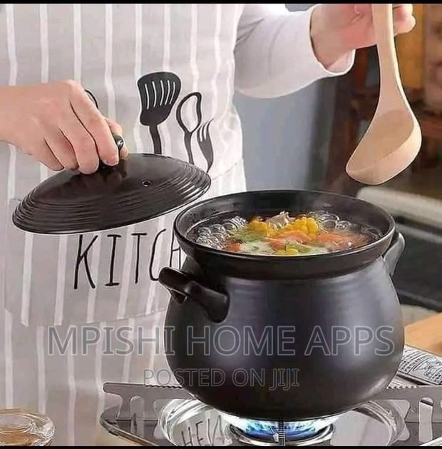 High Quality Heavy Ceramic Black Pot - thumbnail 3