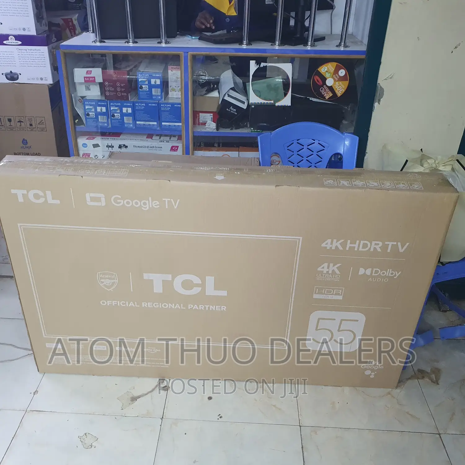 TCL 55T635 55” Smart Frameless, Ultra HD Android-Black Tv