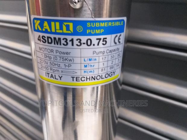 Kailo 1hp 0.75kw Submersible Pump 81 MTRS Head - thumbnail 2