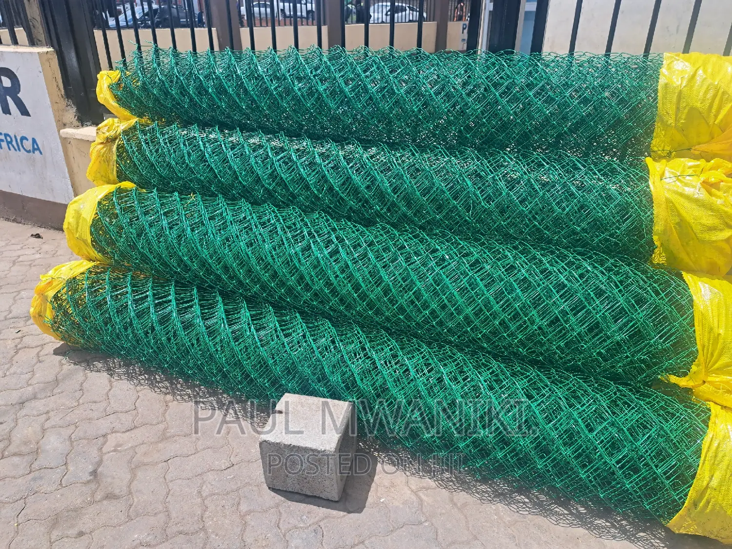 PVC Coated Chainlinks- 12.5 Gauge. Heavy Duty 6ft*18m