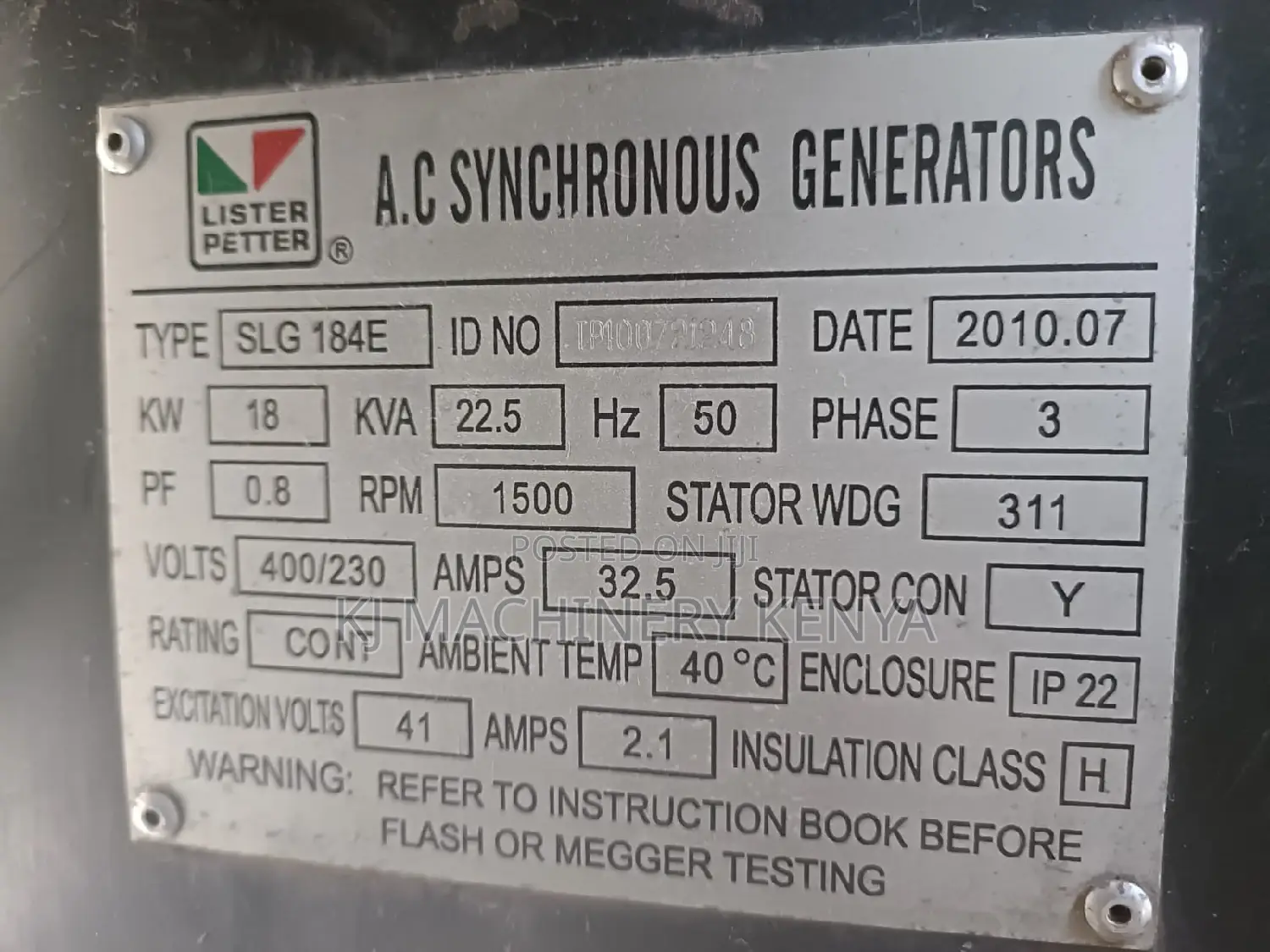 Lister Petter Diesel Silent Generator -Diesel Powere Engine