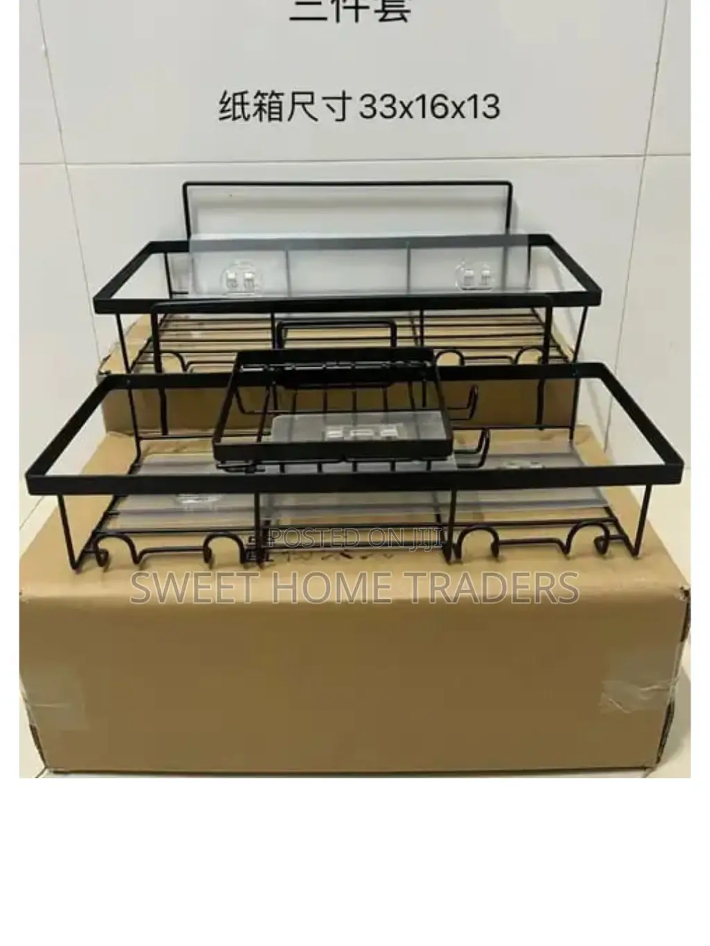 3pcs Set Shower Caddy Shelf/Bathroom Organizer 