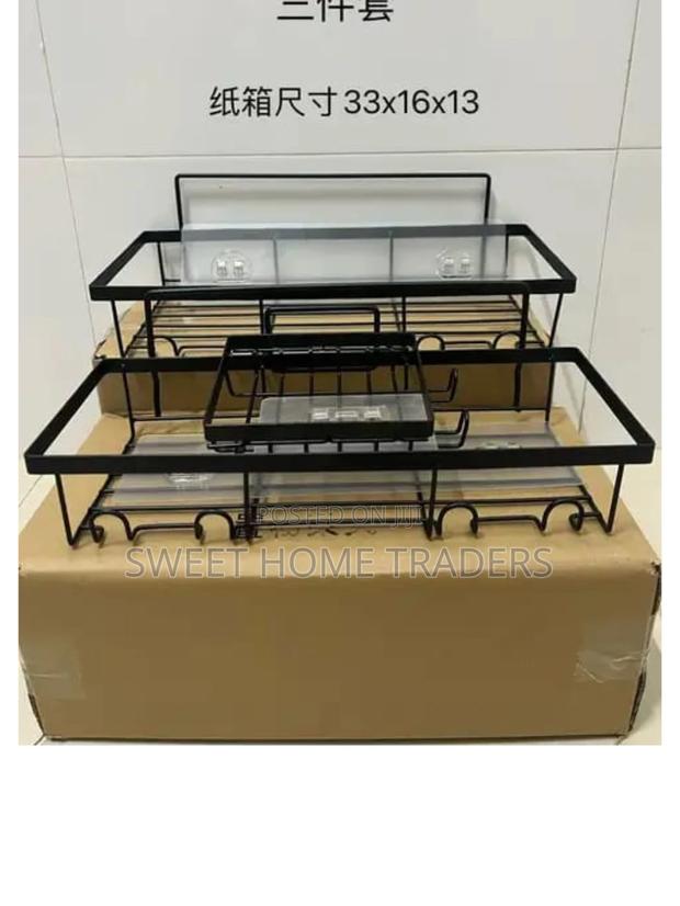 3pcs Set Shower Caddy Shelf/Bathroom Organizer 