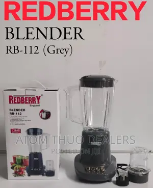 2 in 1, 1.5 LTR Redberry Blender and Grinder