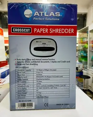 Atlas Cc1240 Shredder 12 Sheets (Cross-Cut) Cc1240 Shredder