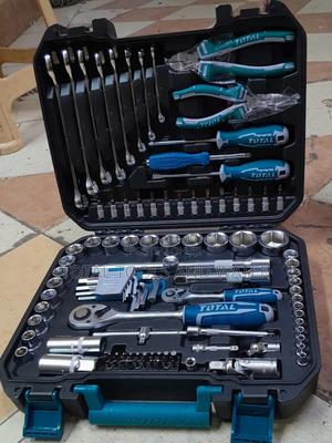 Total All in One Tool 100 PCS Tool Set,2 PCS Ratchet Set