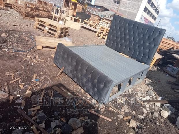 Super King Grey Upholstery Bed(5x6) B0054 - main view