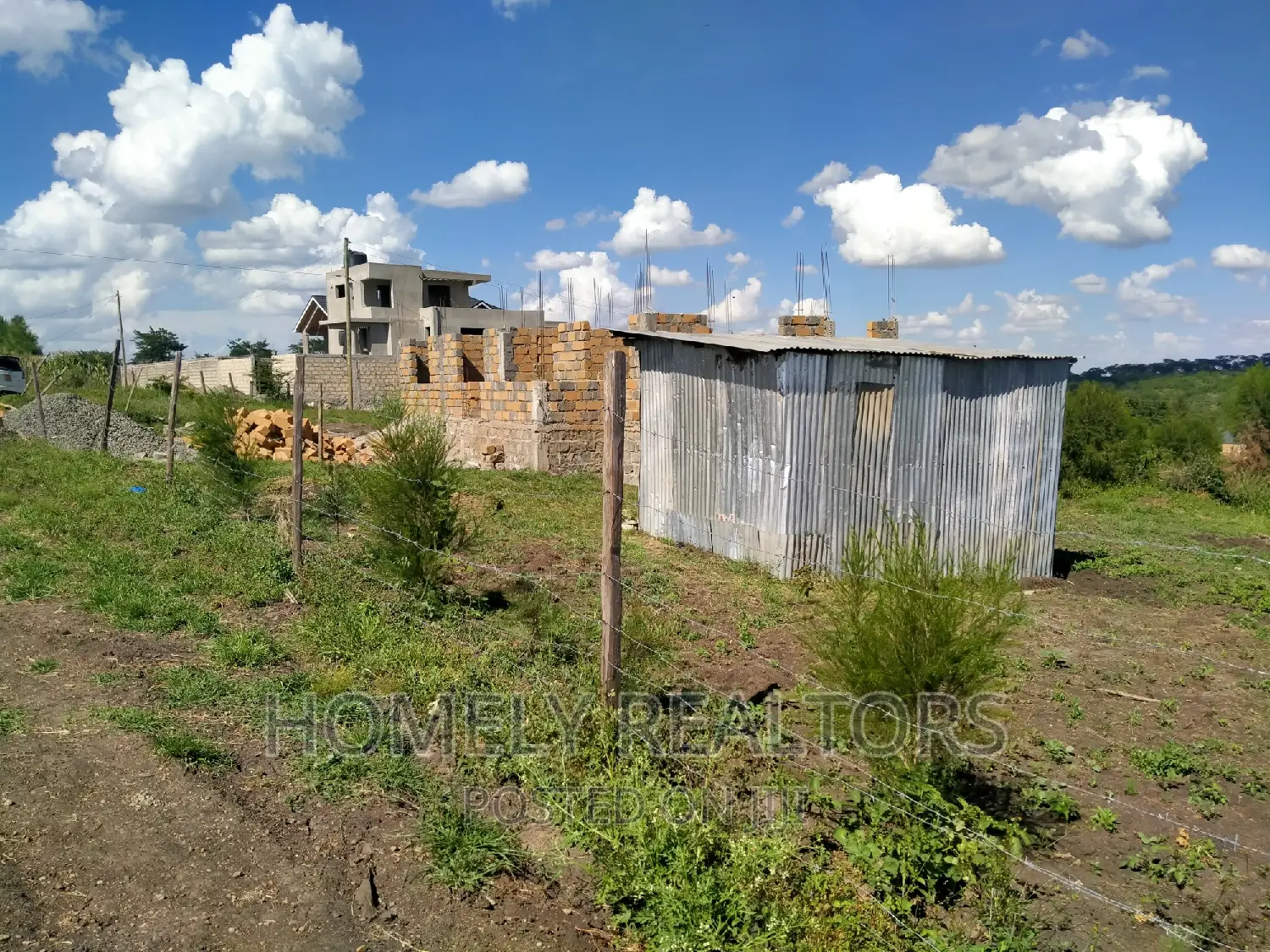 Eighth Acre Plot in Kiserian GP With 3-BDRM House Foundation