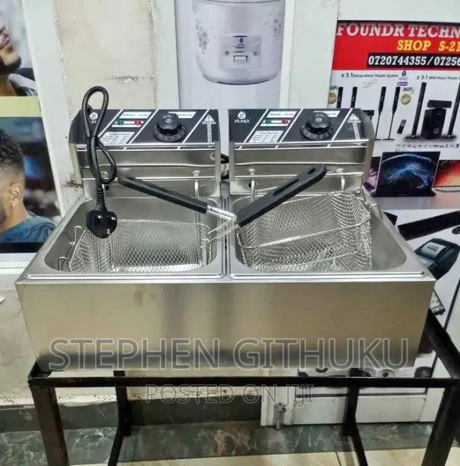 Nunix Double Deep Chips Fryer 12L in Nairobi Central Restaurant