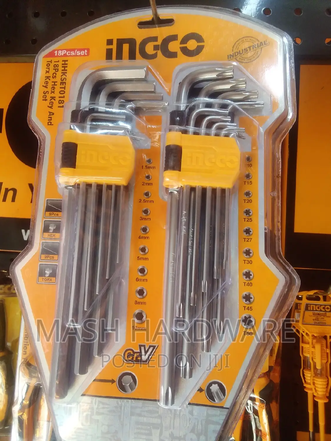 18pcs Hex/Torx Key Set.