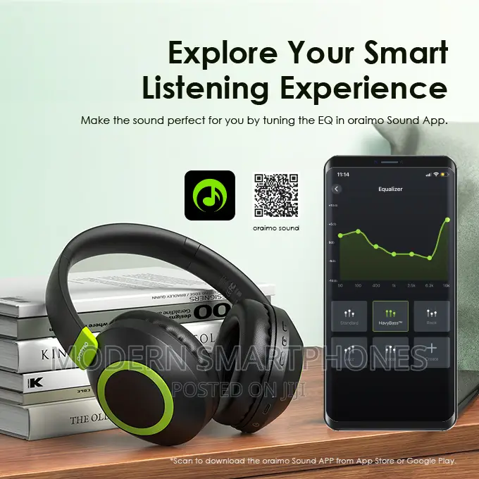 Oraimo Boompop 2 ENC Over-Ear Wireless Headphones