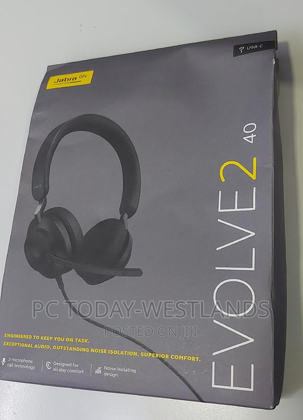 Jabra Evolve2 40 Stereo Wired on-Ear Headset Black USB-C - thumbnail 2