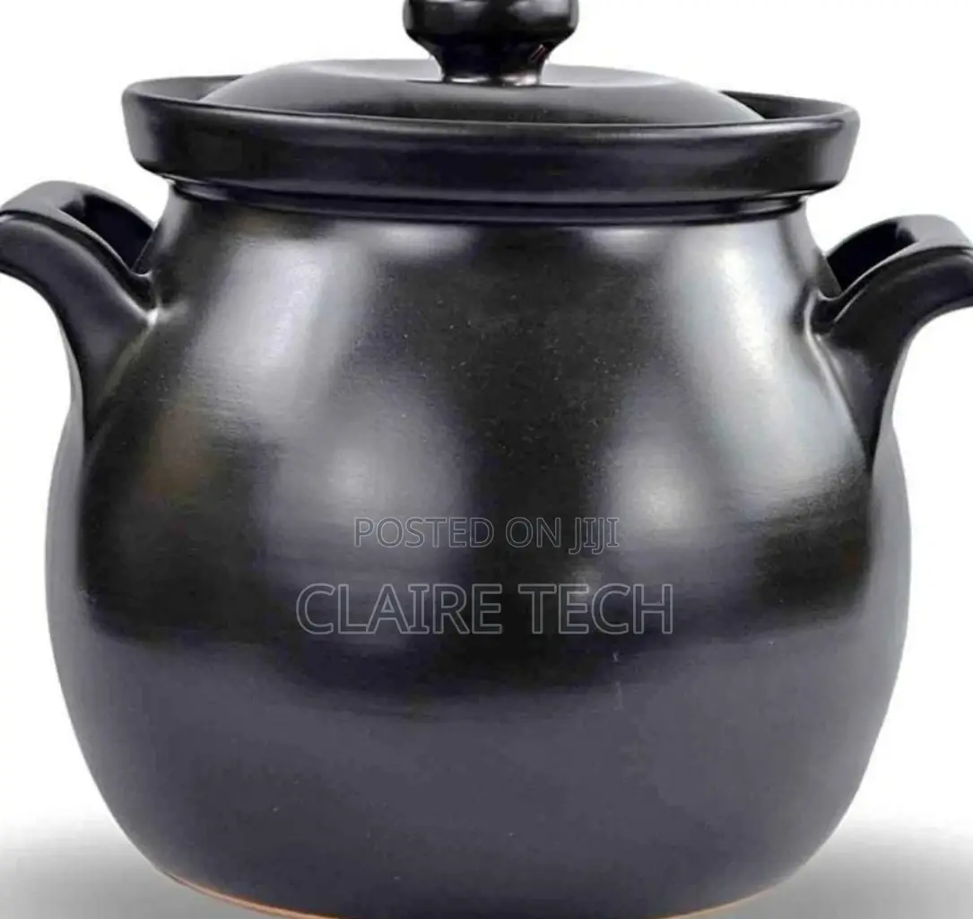6 Litres Porcelain Black Pot