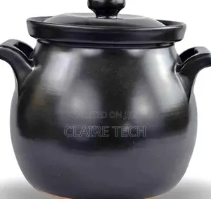 6 Litres Porcelain Black Pot