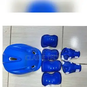 Pink/Blue Helmet With Protective Gears 