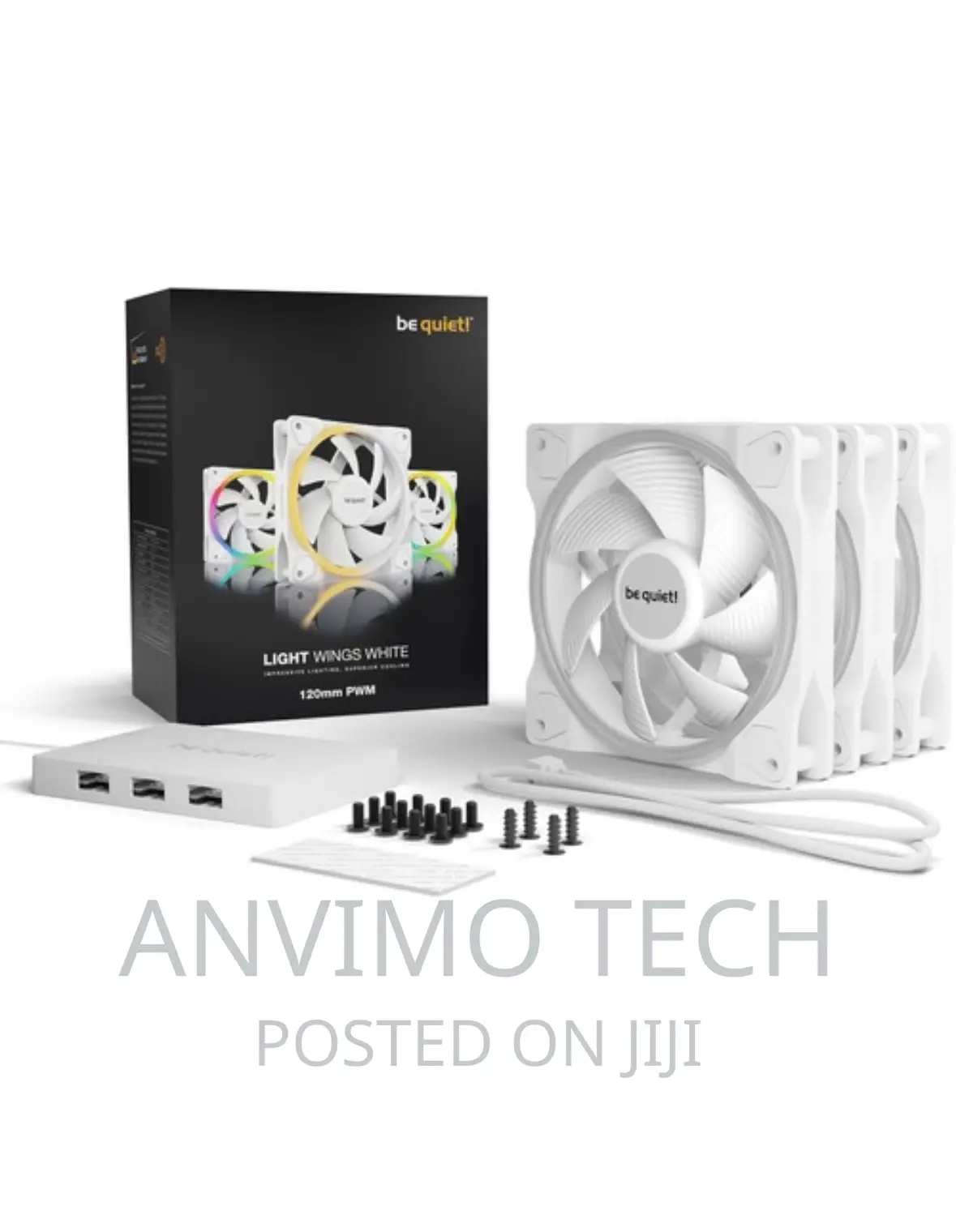 Be Quiet! Light Wings High-speed 120mm Fans (3-pack,White)
