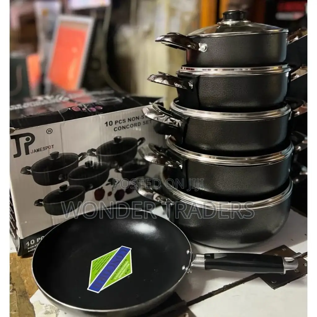 *Jp Nonstick Cookware Set 11 PCS With Pan.
