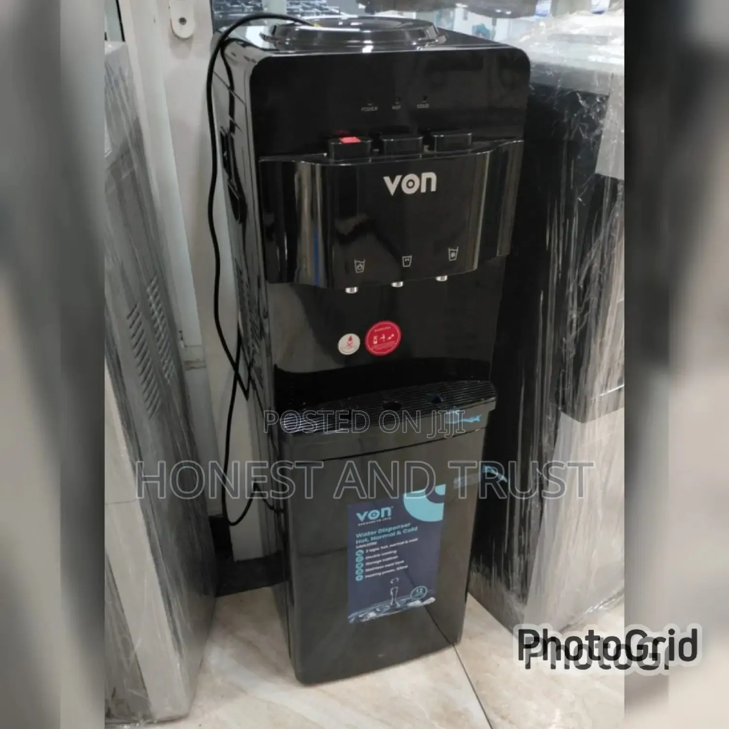 Von Black 3 Tap Water Dispenser
