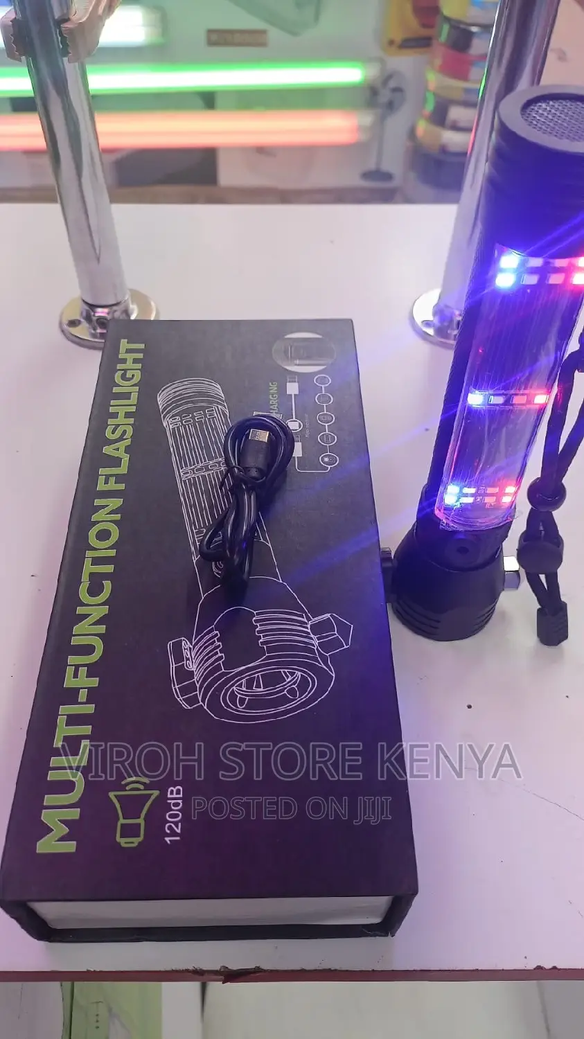 Metallic Multifunctional Solar Torch With Siren
