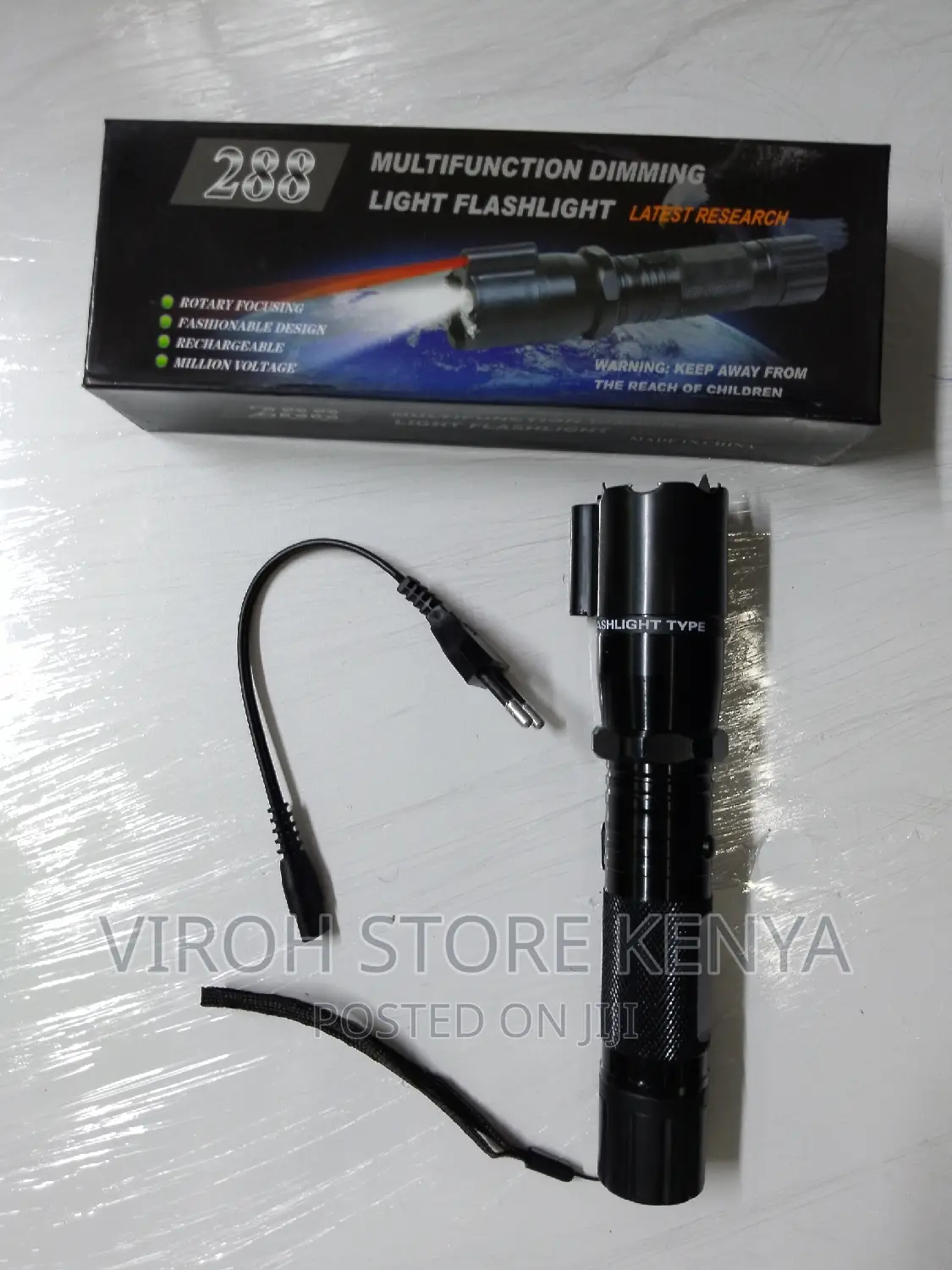 288 Dimming Multifunctional Flashlight 10000 Volts