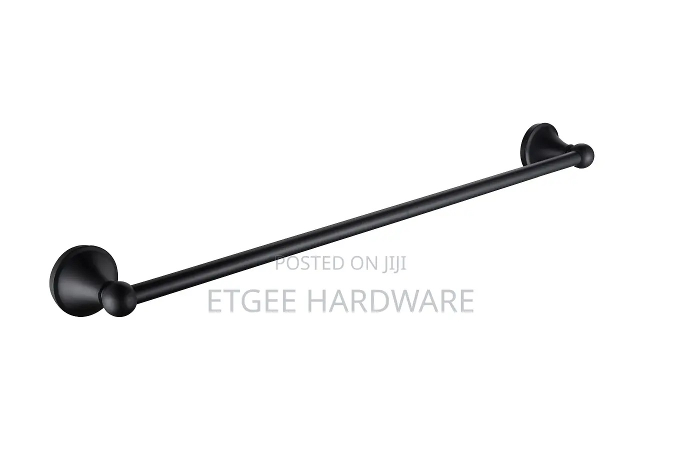 Black Single Towel Holder Rail 6100