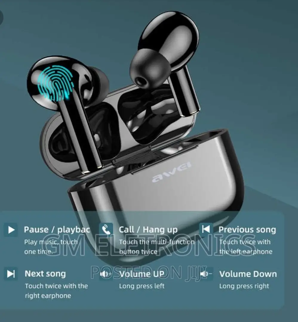 New AWEI T29 Earbuds BT 5.0 With Mic Touch Control