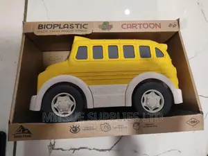 Cartoon Bioplastic Bus Made From Wheat Straw for Child Play